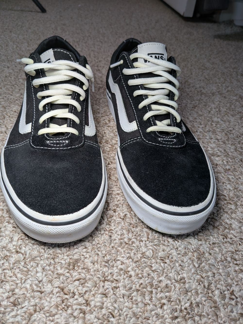 Vans Black and White Old Skool Low-Top Sneakers